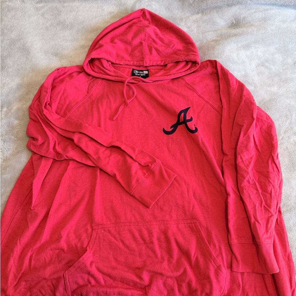 New Era Pink Hoodie with Black Tag